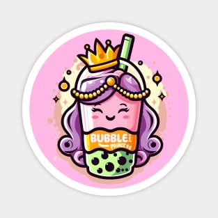 Bubble Tea Princess Boba Tea Kawaii Cartoon Girl Magnet